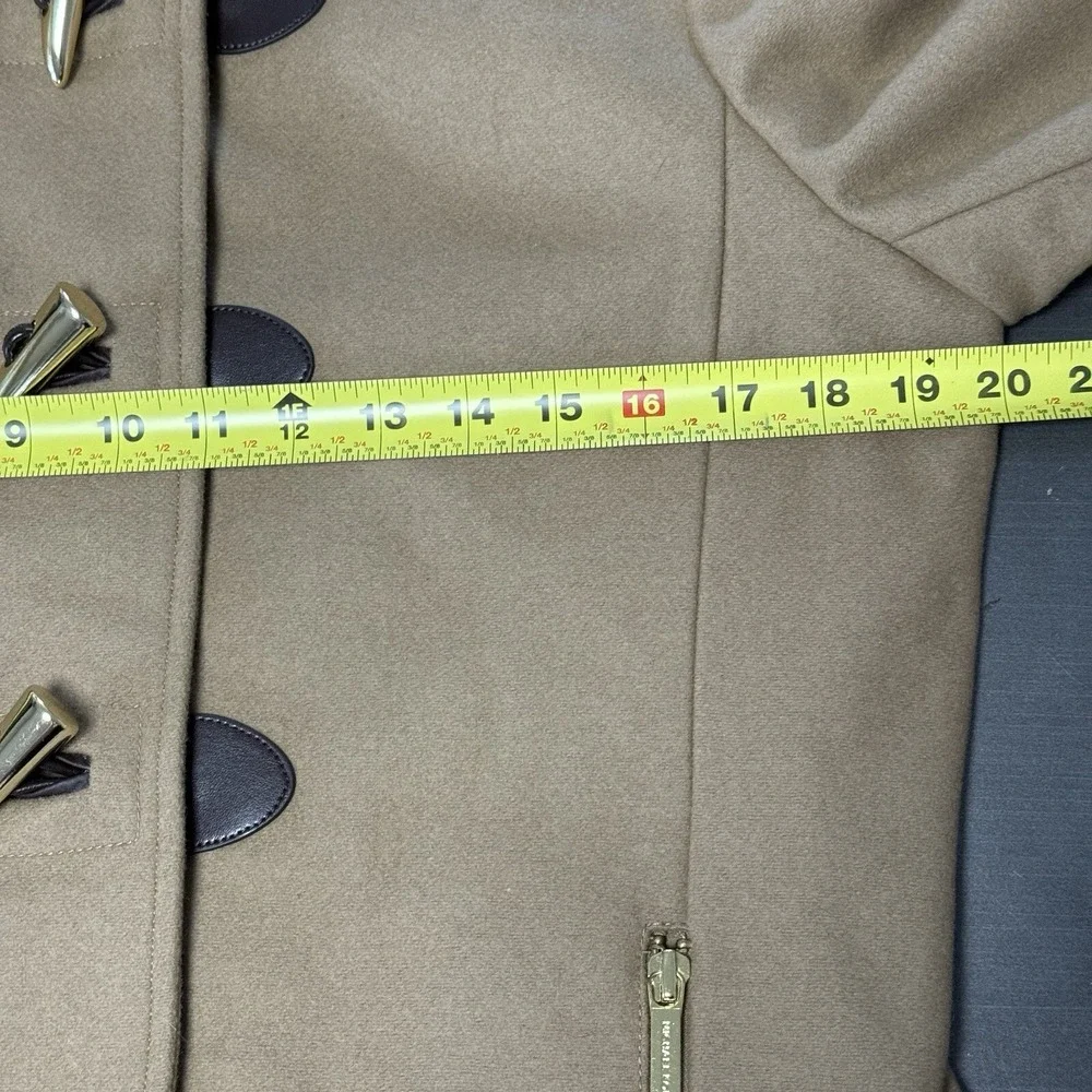Michael Kors Brown Collarless Jacket Wool Blend Blazer with Zip‎ Pockets 12